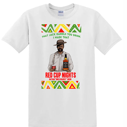 Red Cup Nights Unisex T-Shirts featuring Uncle Nearest